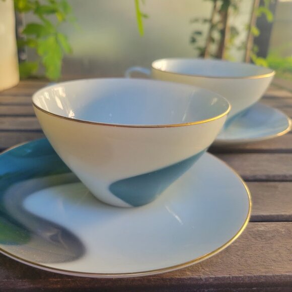 s/2 vintage rare Noritake teacups/saucers - Picture 3 of 9
